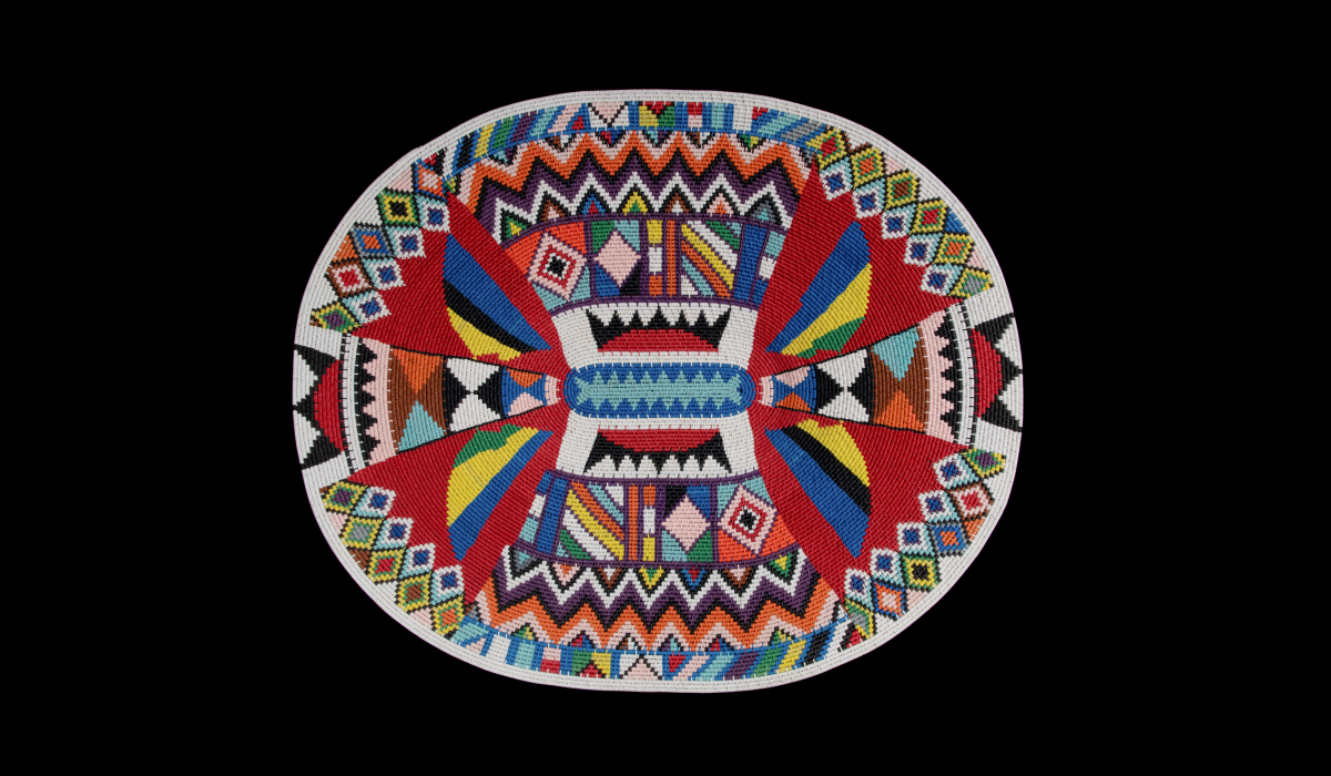 Image: Bheki Sibiya, Basket, 2000. Telephone wire, wire. Siyanda, KwaZulu-Natal, South Africa. Gift of David Arment and Jim Rimelspach, David Arment Southern African Collection, IFAF Collection, Museum of International Folk Art, FA.2024.12.13.